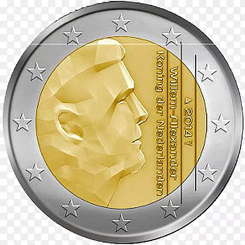 荷兰欧元硬币2欧元硬币2欧元硬币