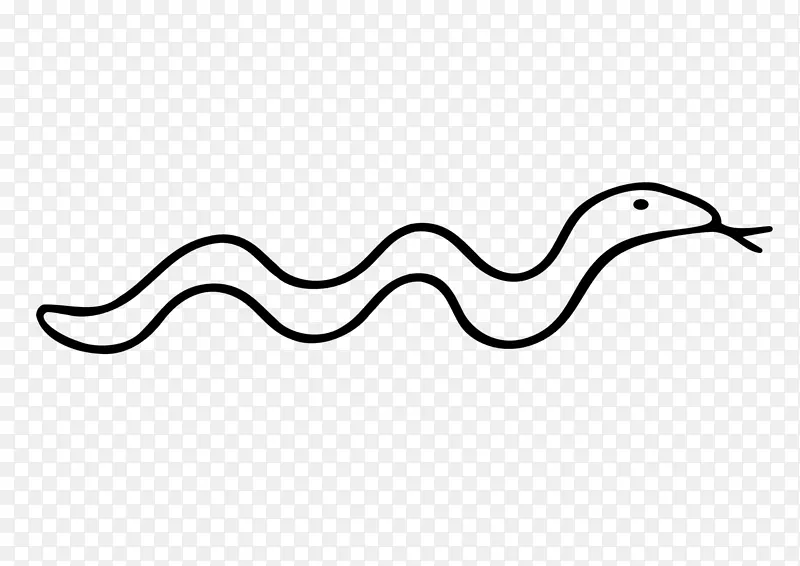 蛇形画线艺术剪贴画-蛇