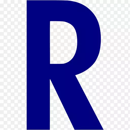 蓝色字母计算机图标-R&；b