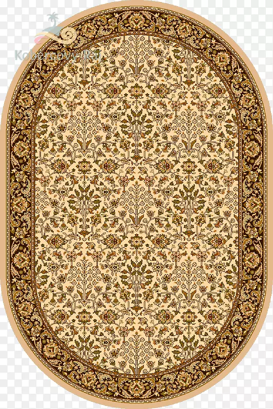 伊斯法罕地毯椭圆形客厅-地毯
