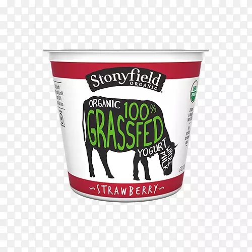 有机食品牛奶Stonyfield农场公司希腊酸奶-草莓酸奶