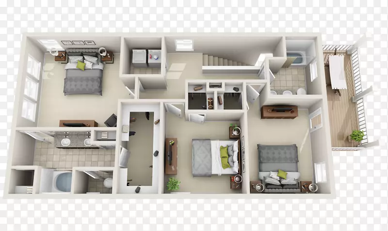 三维平面图住宅室内设计服务-房屋