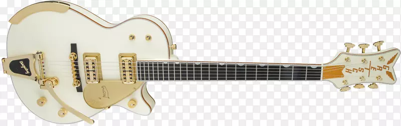 电吉他Gretsch g 6134白色企鹅Bigsby颤音尾翼-电吉他