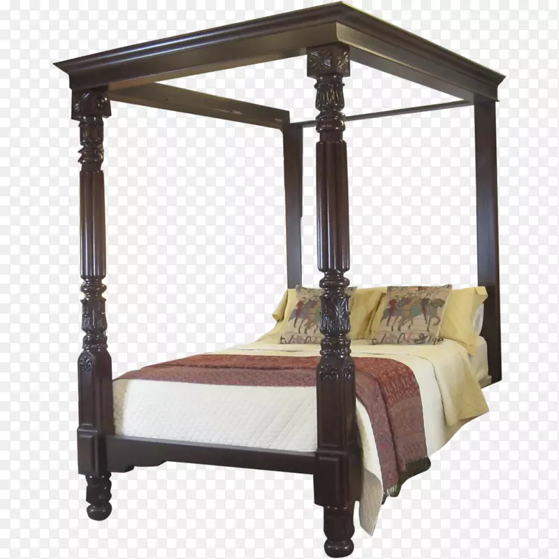 床架四柱床头桌卧室家具套床