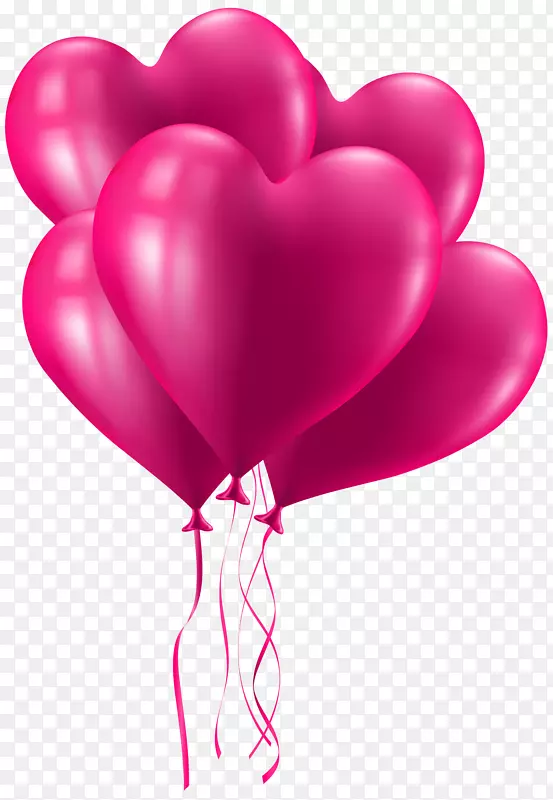桌面壁纸喜欢情人节剪贴画-粉红色气球