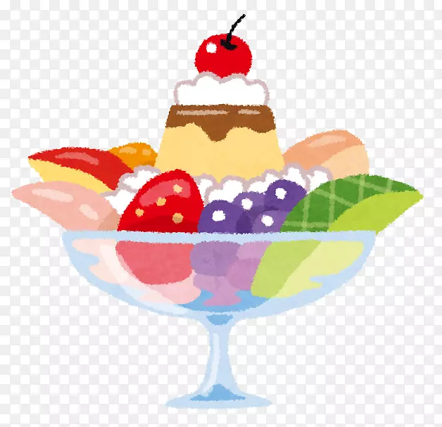 圣代焦糖冰淇淋プリンアラモード-冰淇淋