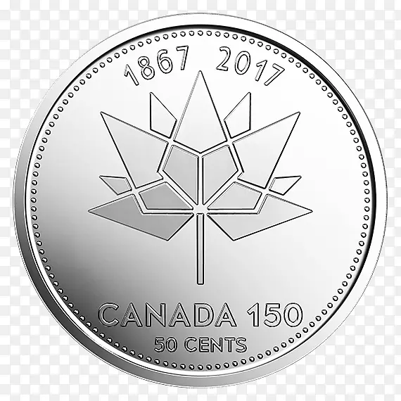 加拿大五十周年纪念币50美分硬币未流通硬币