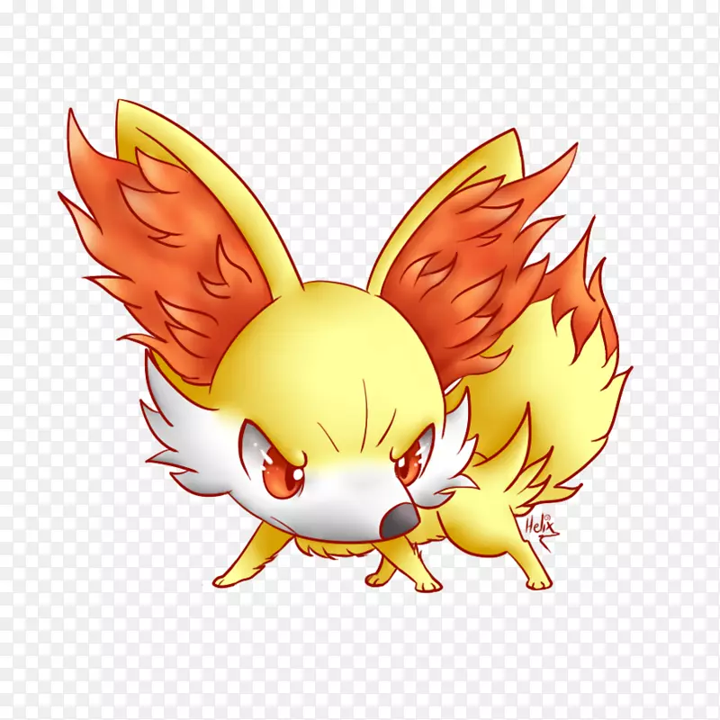 Pokémon x和y fenekin pikachu绘图-芬尼金