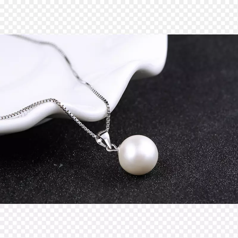 珍珠耳环魅力和吊坠项链银养殖淡水珍珠