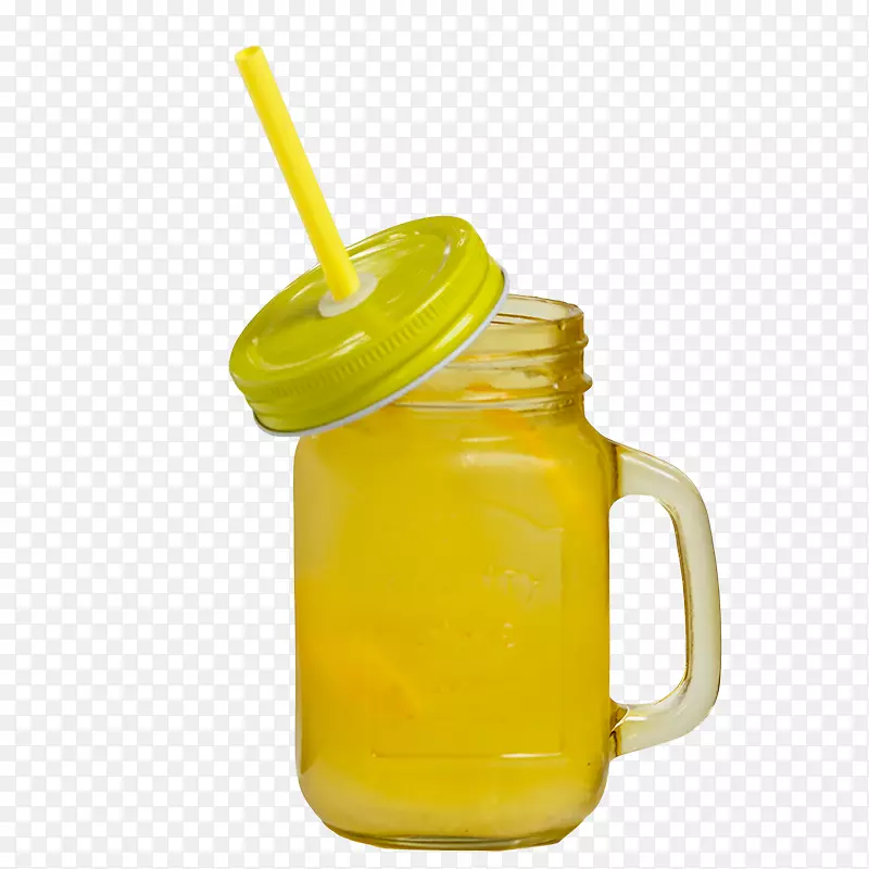 柠檬水鸡尾酒豪华轿车梅森罐子桌-玻璃-柠檬水