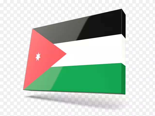 约旦矩形商标旗