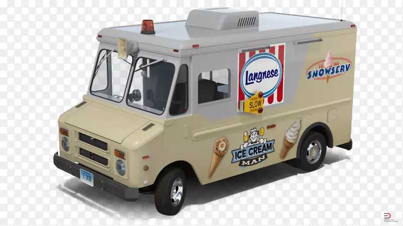 小型货车、汽车、应急车辆-冰淇淋车