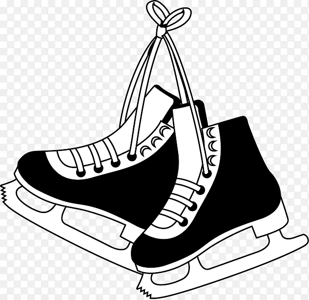 冰上溜冰冰上曲棍球剪贴画冰上溜冰鞋