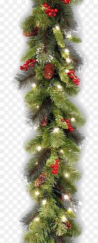 预照明树花环人造圣诞树-内华达州