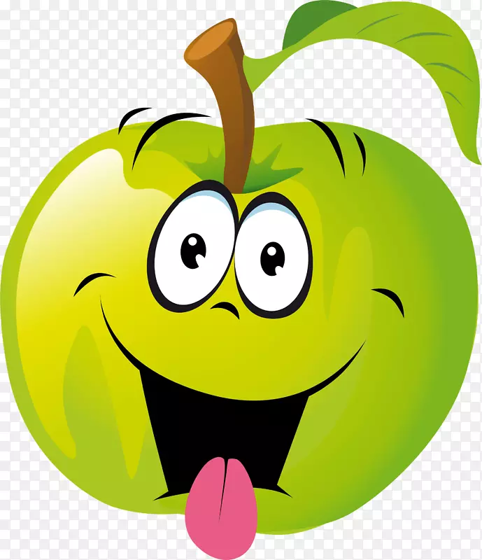 微笑表情水果蔬菜剪贴画-笑脸