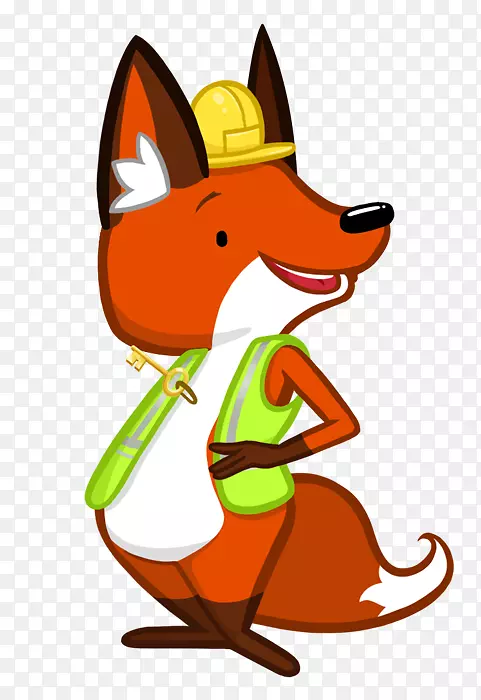红狐鼻子卡通剪辑艺术-狐狸
