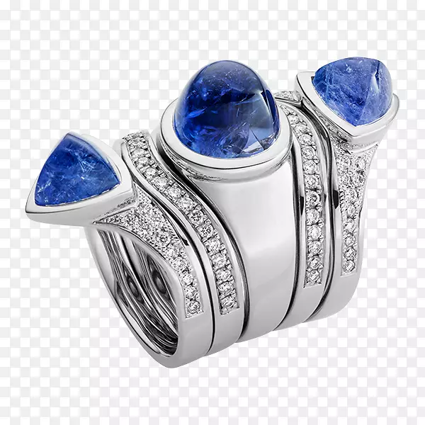 喜马拉雅山宝石耳环.蓝宝石