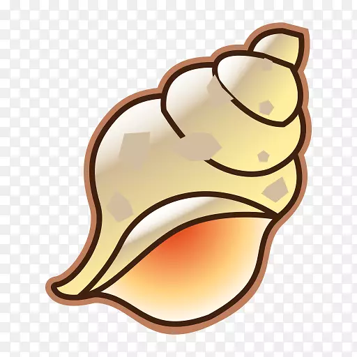 Emojipedia seashell螺旋贴纸-emoji