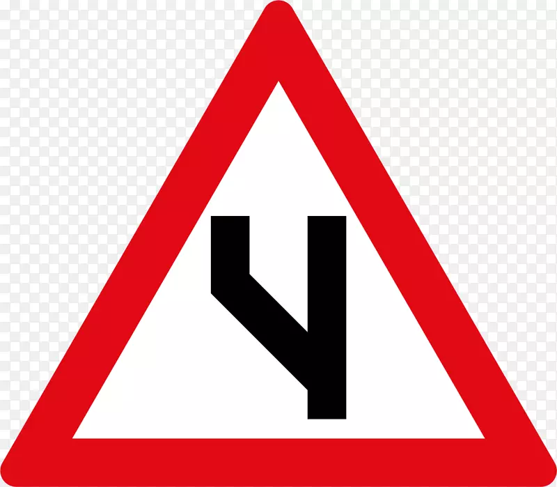 路旁交通标志警告标志-道路