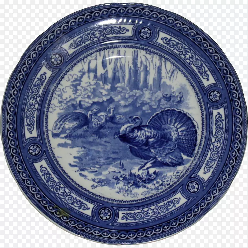 皇家多尔顿陶瓷蓝、白陶器餐具.板