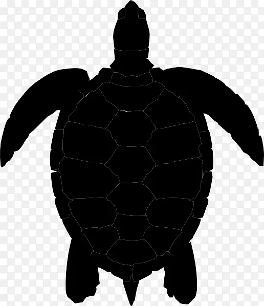 海龟剪影剪贴画-海龟