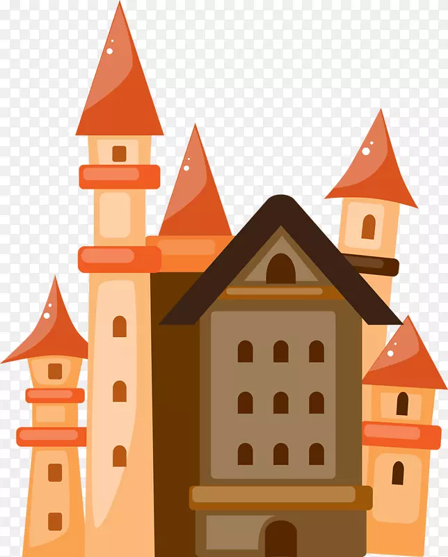 城堡建筑卡通建筑-城堡