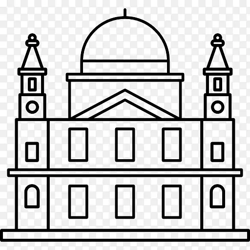 圣保罗大教堂圣保罗遗址。保罗的电脑图标摄影-大教堂