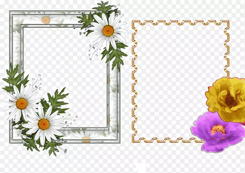 花卉设计画框剪花图案-怀疑的商人