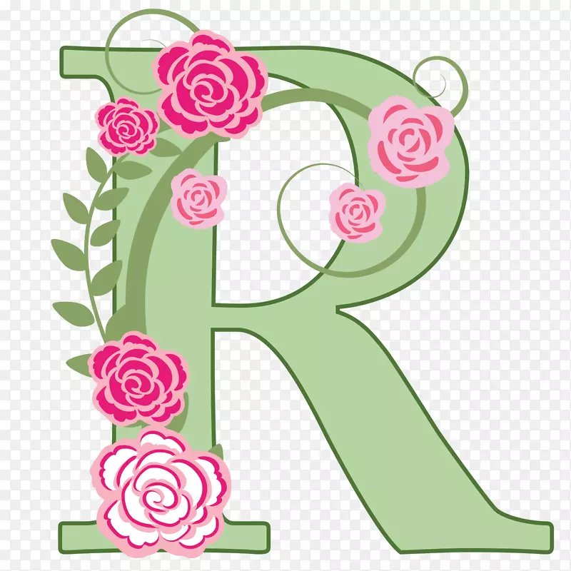 花园玫瑰花卉设计剪花剪贴画