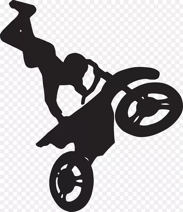 摩托车特技骑自行车摩托车交叉贴纸-摩托车