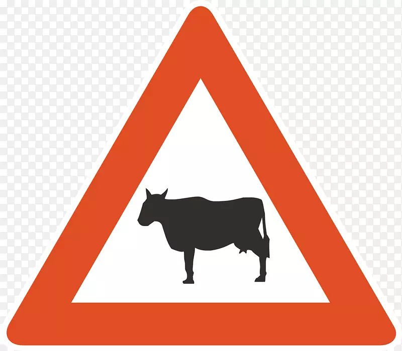 警告标志交通标志剪辑艺术-道路