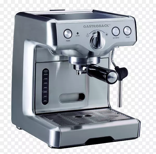 浓缩咖啡机胃背设计浓咖啡先进的脚手架设计浓缩咖啡机-15巴-黑色/不锈钢-咖啡