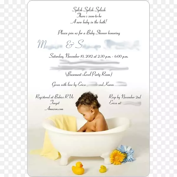 婚礼邀请函婴儿淋浴方便明信片-婚礼