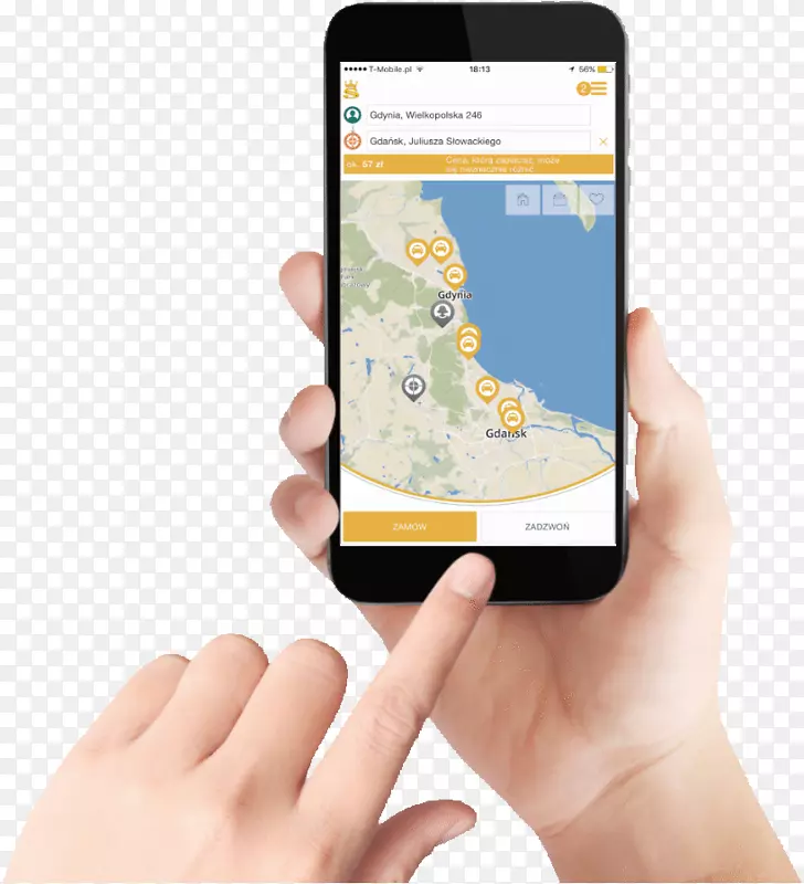 智能手机iPhone s-3城市出租车公司雅虎！schermo-出租车应用程序