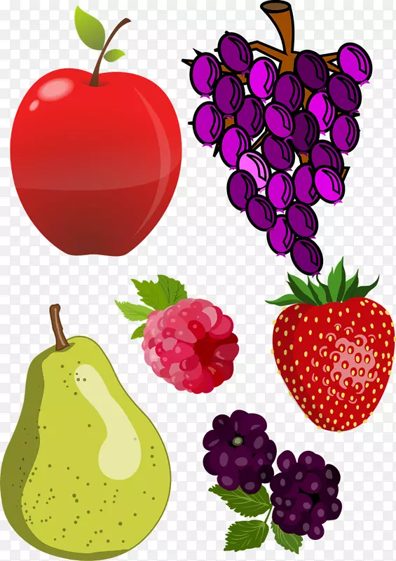 草莓水果食品剪贴画.水果蔬菜