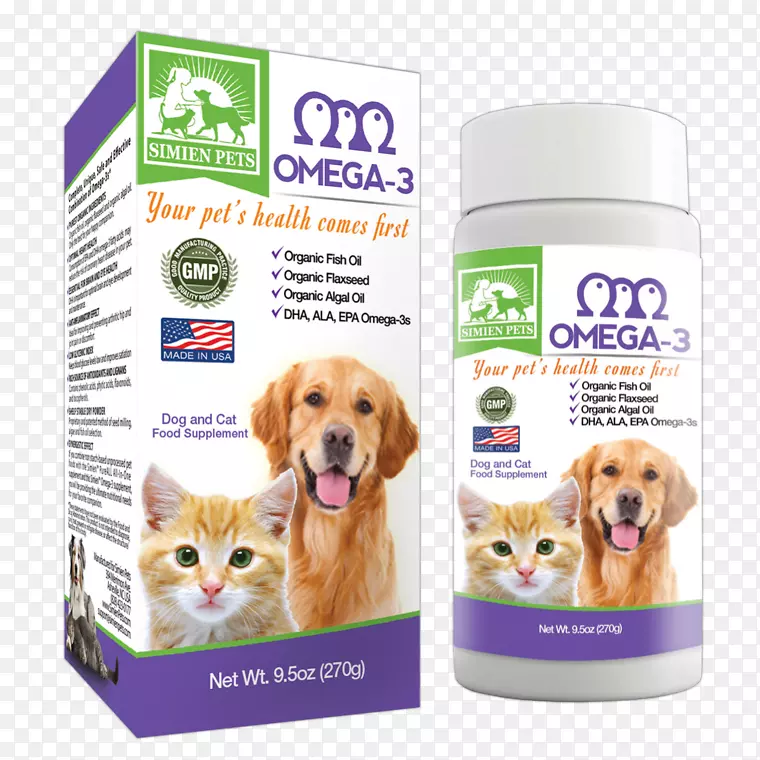 狗猫膳食补充剂鱼油ω-3脂肪酸-油宠物