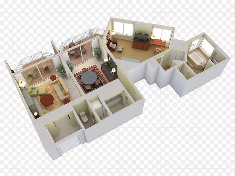 三维平面图公寓楼床平面图