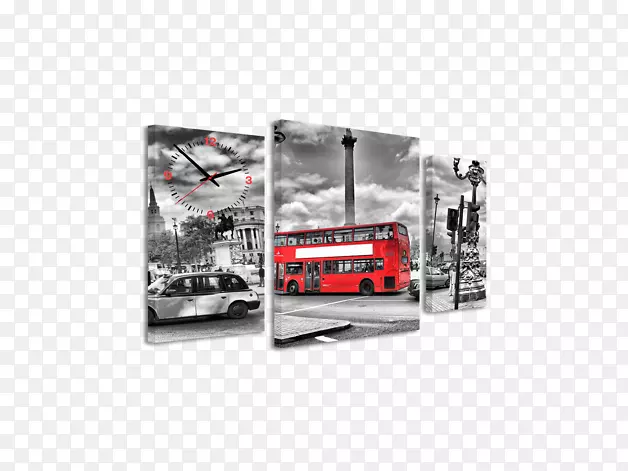 古董汽车钟漆-伦敦巴士
