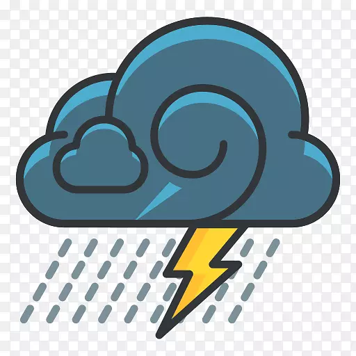 天气风暴闪电电脑图标剪辑艺术天气