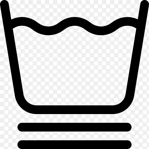 电脑图标黑白剪贴画洗衣店图标