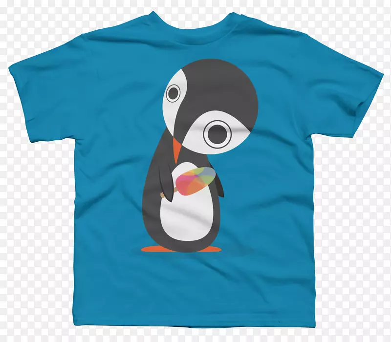 企鹅平谷喜欢人类设计的t恤。