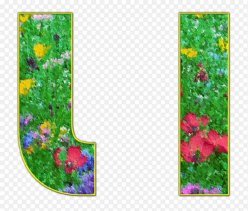 字母表字库字体-字母花玫瑰