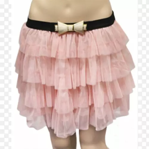 粉红色m超短裙腰裙