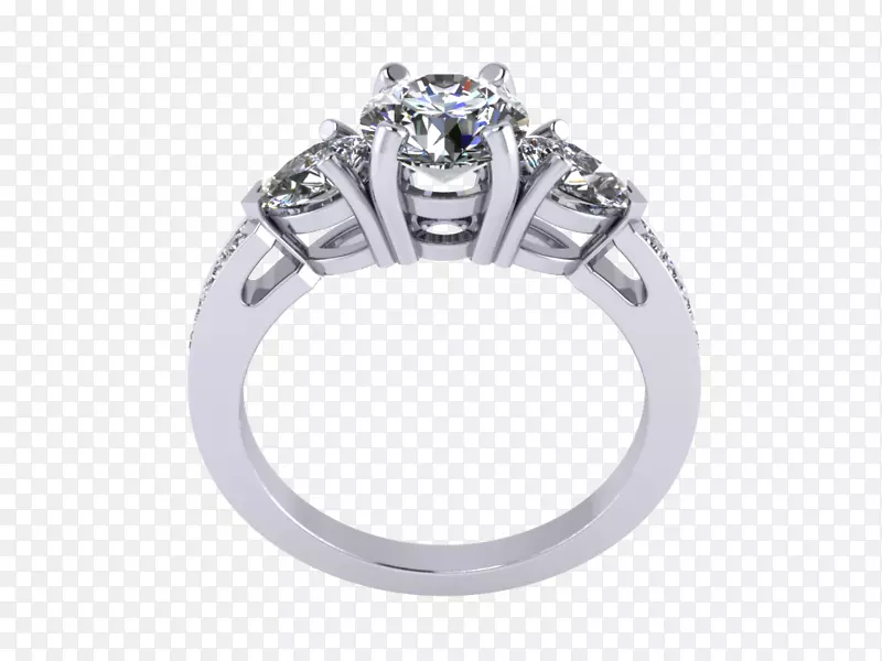 钻石订婚戒指增强器结婚戒指-珠宝模型