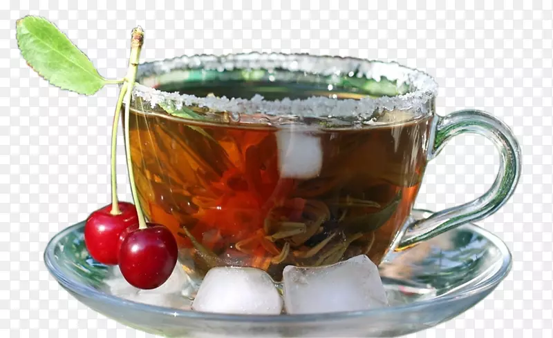 冰茶绿茶冰咖啡樱桃冰茶
