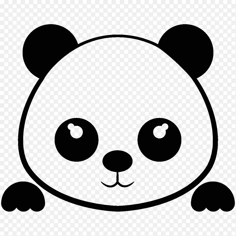 大熊猫标签贴纸派对可爱-3D贴壁