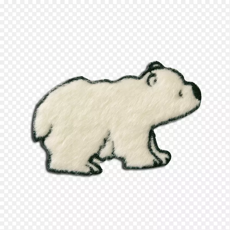 北极熊绣花贴片铁对北极熊