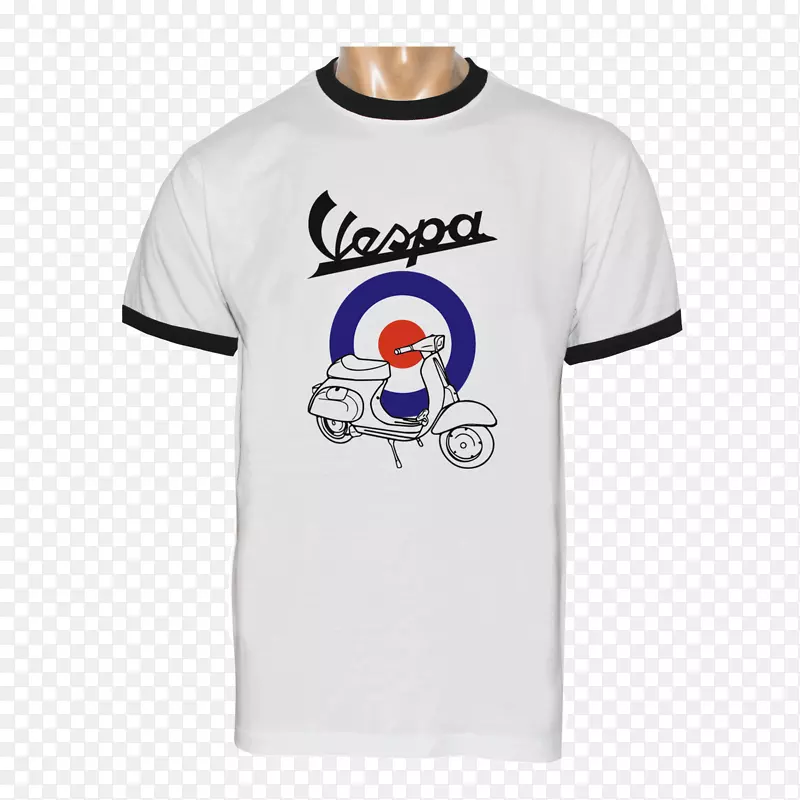 林格t恤套筒Vespa-t恤设计