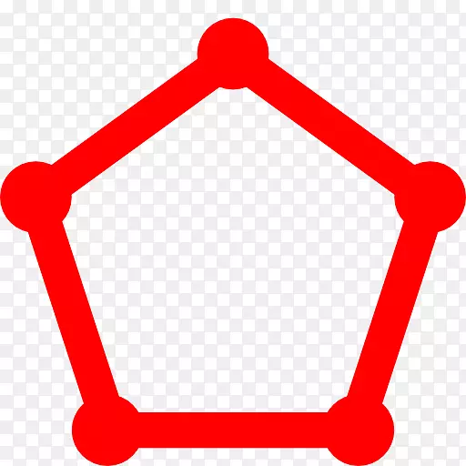 五角计算机图标多边形剪贴画形状