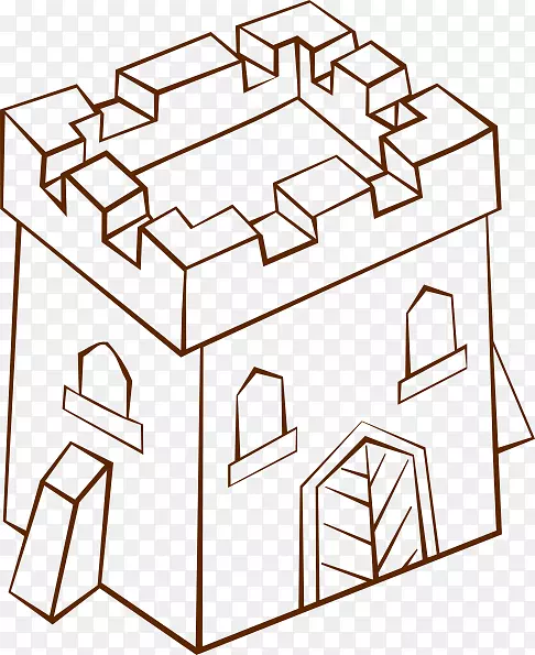 电脑图标防御工事剪辑艺术-城堡建筑商棋盘游戏